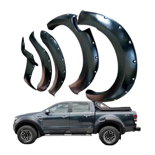 ZMLRB 9 Inch Mudguards Compatible with Ford Ranger T6 2012-2015 Wildtrak/XLT/XLS Fender Flares Matte Black ABS Plastic Wheel Arc