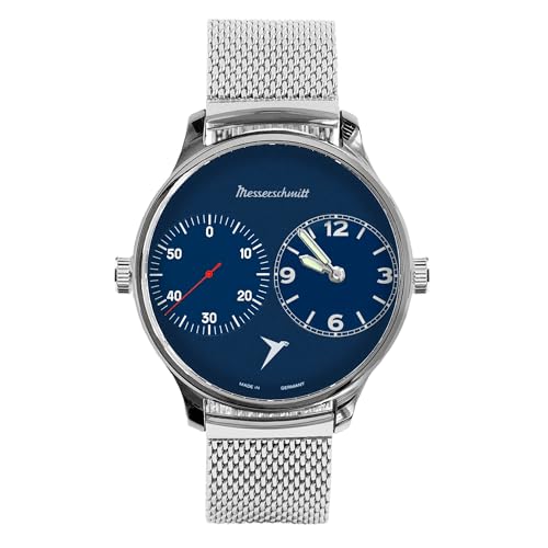 Montre homme Messerschmitt ME-DUAL-BM en acier bleu et finitions premium