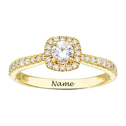 Bague en diamant naturel de 9 à 18 carats pour mariage