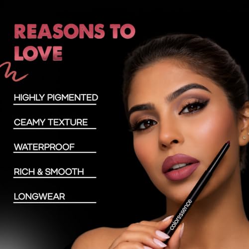 Image of Coloressence Pout Perfect Matte Lip Liner Combo Set of 2 Shades (Brown, Maroon) | Long Lasting | Lightweight | Highly Pigmented | Non-Drying Formula | Waterproof