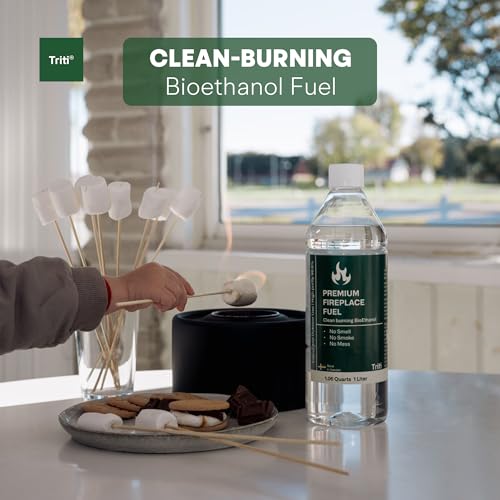 Triti Bioethanol Fireplace Fuel, Denatured Alcohol – Odorless & Smokeless – (3 x 1 Liter Bottles) | Tabletop Fire Pit Fuel, Tabletop Fireplace & Alcohol Stove Fuel | Indoor/Outdoor | 3-Pack - Image 4
