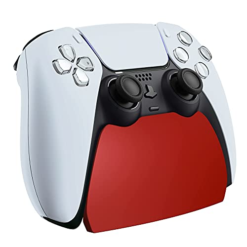 Image of PlayVital Red Controller Display Stand for Playstation 5, Gamepad Accessories Desk Holder for PS5 Controller with Rubber Pads