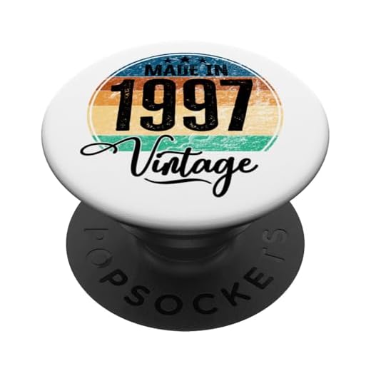 Birthday Vintage Año de nacimiento 1997 Cumpleaños bday PopSockets PopGrip Intercambiable