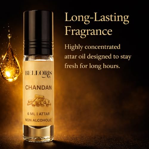 Image of Sandalwood Attar 6ml | Pure Chandan Ittar Perfume Oil | Long Lasting Non Alcoholic Fragrance | Premium Woody Attar for Men & Women | Roll-On Luxury Pocket Perfume Eid, Ramadan Gifts, Non Alcoholic & Vegan Fragrances