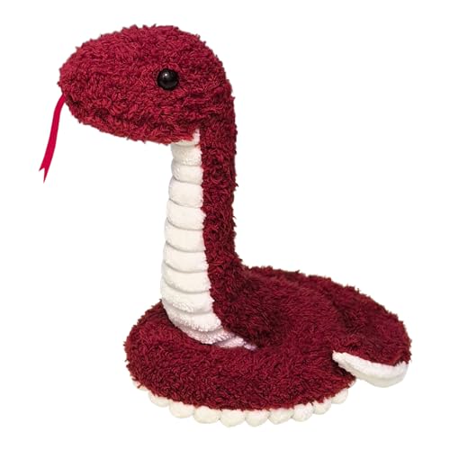 Doindute Wine Red Plush Snake Stuffed Animal Toy, Soft Cuddly Plushie Hugger Toy for Boys & Girls, Gifts for Kids or Girlfriend, 17 Inches