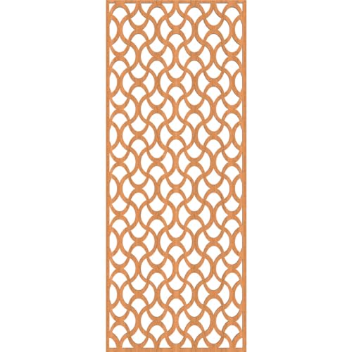 Image of 15 3 /8 inchW x 39 3 /8 inchH x 1 /4 inchT Resort Decorative Fretwork Wood Wall Panels, Cherry