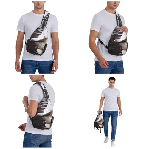 Bolso tipo bandolera deportivo negro para adulto miniatura 7