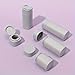 FANPOI 5pcs Travel Bottles Set TSA Approved Leak Proof Toiletry Containers with Labels, Refillable Travel Essentials Kit for Shampoo, Lotion & Creams