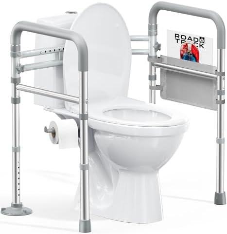 HOMLAND Toilet Safety Rails for Seniors, Adjustable Height & Widt...