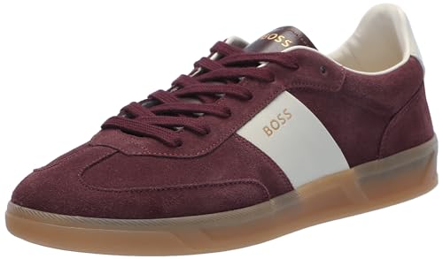Hugo Boss Men's Suede Leather Block Low Profile Sneakers