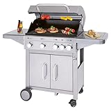 ProfiCook PC-GG 1181 Gasgrill mit 4 Edelstahl-Brenner...