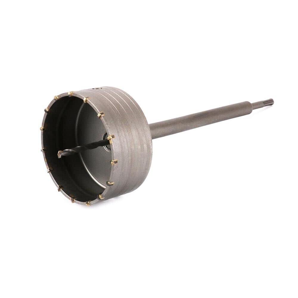 Fresa per muro a tazza corona 125 mm con asta da 35 cm per trapano attacco SDS plus