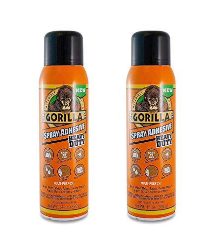 Gorilla Heavy Duty Spray Adhesive, Multipurpose and Repositionable, 14 Ounce, Clear (?wo ?ack)