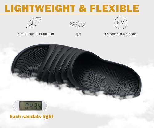 Image of KuaiLu Womens Recovery Sandals With Comfortable Plantar Fasciitis Support,Ladies Orthotic Open Toe Sport Slides Thick Cushion Reduces Stress on Feet,Joints & Back Post-Exercise