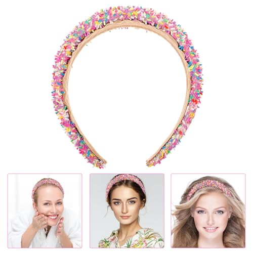 Baluue Embelezado Bandana Larga Moda Bandana Estilo Feminino Bandana Lavagem Do Rosto Headpiece