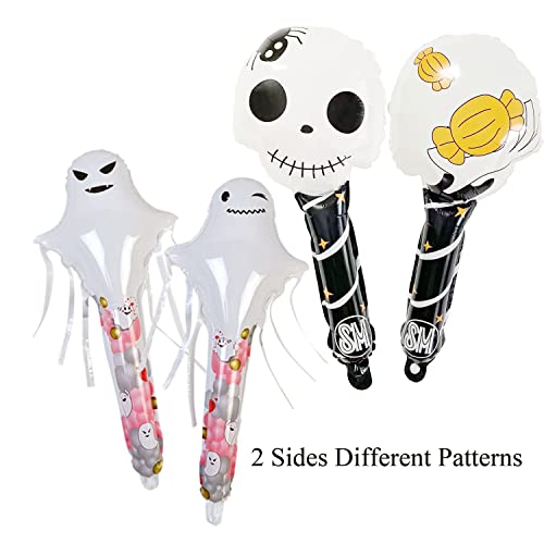 Yubobo Halloween Inflatables Treats Toys 10Pcs For Kids Party Favors Hand Hold Balloon Nightmare Before Christmas Toys Skeleton Spider Pumpkin Vampire Zombie Ghost Bat Outdoor Games Party Supplies thumb #5