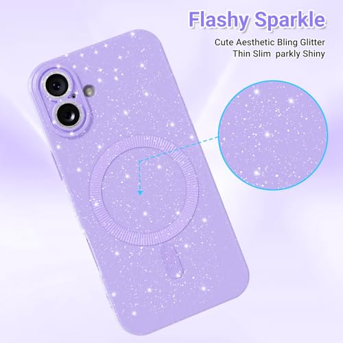 Coque iPhone 16 Plus violette compatible Magsafe protection fine caméra - 2