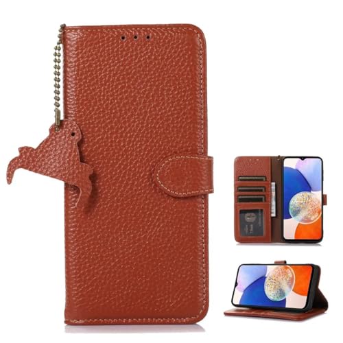 Étui Samsung S24 Plus blocage RFID housse de protection intégrale portefeuille marron