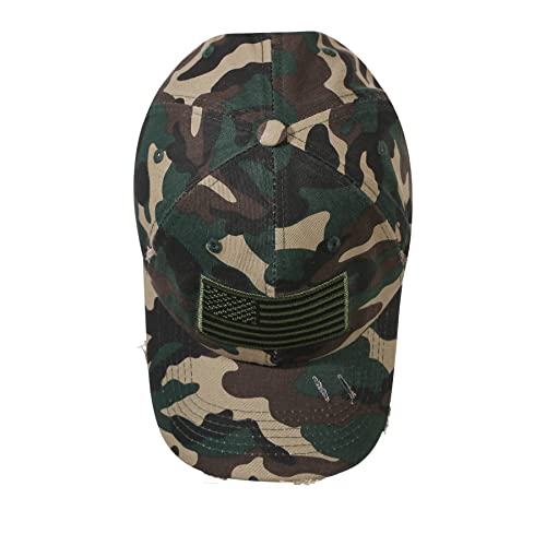 Image of IIN American Flag Baseball Cap for Men Women Low Profile USA Army Tactical Operator Military Plain Dad Hat