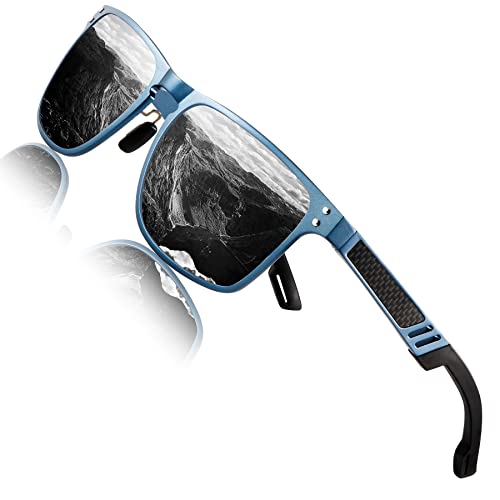 Image of ANYLUV Polarized Sunglasses for Men Rectangular Classic Al-Mg Metal Frame Sun Glasses Mens Sunglasses with UV Protection