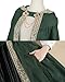 FCCAM Long Hooded Cloak for Women Suede Green Hooded Cape Medieval Renaissance Cloak Halloween Costume M