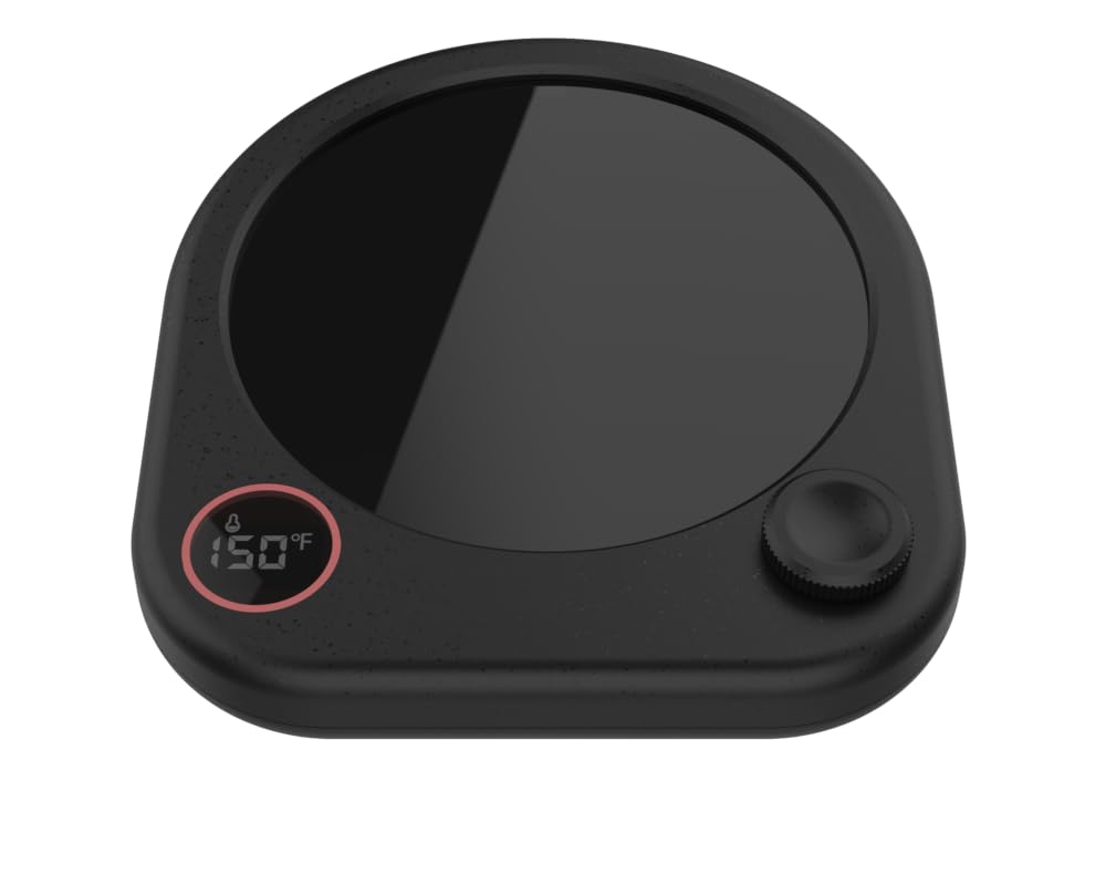 Coffee Mug Warmer for Desk, Electric Cup Heater for Tea Milk Beverages with Adjustable Temperature Display, Auto Shut Off Timer Mug Sensor, Candle Wax Heating Plate, Ideal Gift Accessory