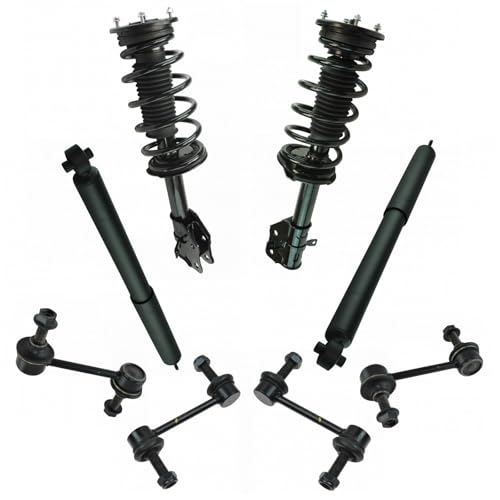 Image of TRQ Front and Rear Suspension Kit Complete Strut & Coil Spring Assembly Shock Absorber Sway Bar Stabilizer Link Compatible with 2007-2010 Ford Edge Lincoln MKX