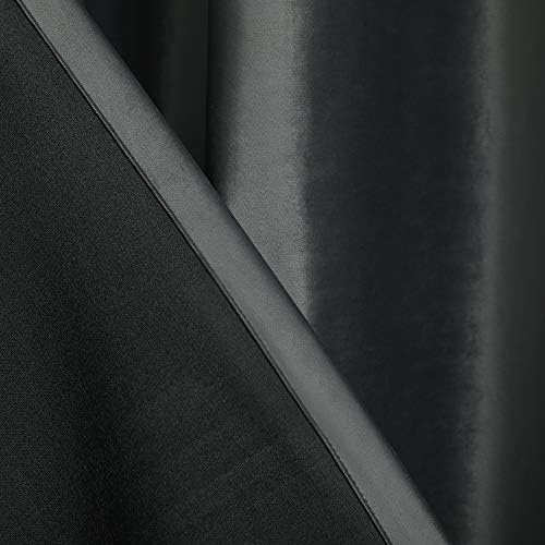 MIULEE Grey Velvet Curtains Blackout Thermal Insulated 55 Inch drop Curtain Pair Eyelet Room Darkening Drapes for Living Room Kids Bedroom Nursery 55" W x 88" L 140x225 CM 2 Panels