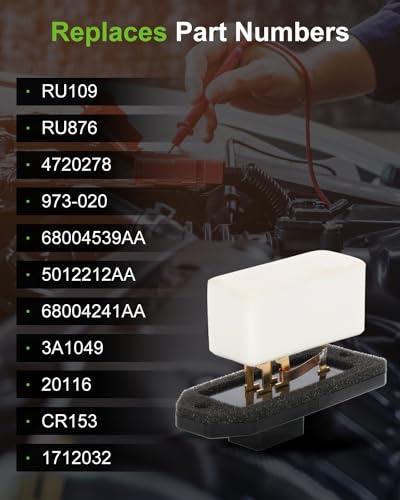 Image of Air Conditioning Heater Fan HVAC Blower Motor Resistor SCITOO Regulator fit for 1994-2008 for Dodge for Ram 1500 /1994-2006 for Dodge for Ram 2500 /1994-2006 for Dodge for Ram 3500