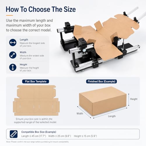 Herramienta plegable de caja ajustable para embalaje manual, envío y almacenamiento 3