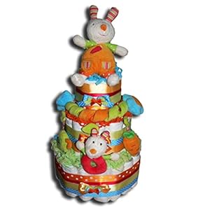 Luiertaart Magic – luiertaart tuinfeest voor jongens, meisjes of neutraal babygeschenk babydouche doop geboortegeschenk