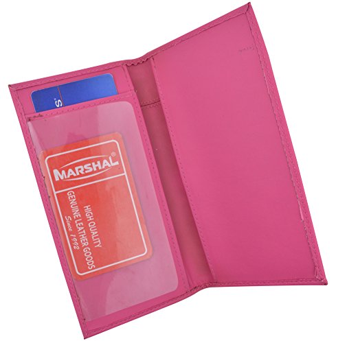Marshal Basic Pu Leather Checkbook Covers Colors (Hot Pink) #TOP1