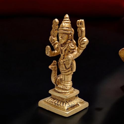 Estatua de Lord Murugan en Latón de 3 Pulgadas miniatura 5