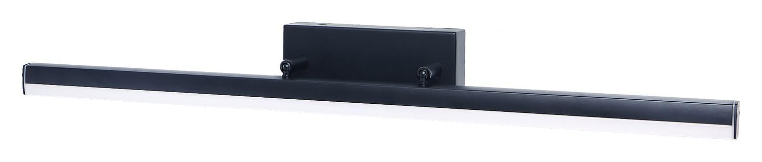 Rabalux 2167 Deckenleuchte/Wandleuchte/Badezimmerleuchte EVAN Metall mattschwarz LED 18W IP44 H:7.5cm L:63cm B:10cm 4000K