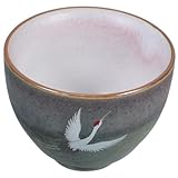 NUOBESTY Taza de Té de Cerámica Esmalte Kioto de 80 Ml Taza Única para Té Kung Fu Pequeña sin Asa Adecuado y Matcha en Hogar y Ceremonia