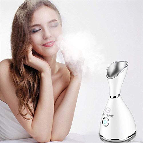 GOODSKY Nano Ionic Facial Steamer Hot Mist Moisturizing Spa Quality Good for Facial Care Unclog Pores Cleanse Skin Improve