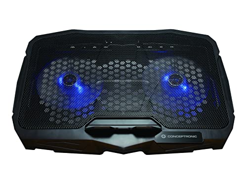 Conceptronic THANA07B Notebook-Kühlpad, 2-Fan Cooling Pad 43,2 cm (17 Zoll) Schwarz