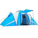 Timber Ridge Camping Tunnel Tent 4-6 Man Large Family Tent With 2 Bedroom 4 Person Tent 3000mm Waterproof With Living Area 6 Man Tents for Camping Outdoor Hiking UV Protection with Carry Bag