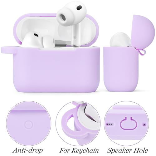 Image of VISOOM for AirPods Pro 3 Case 2025, Silicone Case for Apple Air Pods Pro 3rd Generation Cover Women, Cute iPods 3 Protective Cover with Bling Keychain & Cleaning Kit