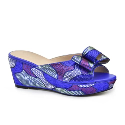 Womens African Matching Shoes And Bag Set Italian African Wedges Pumps Shoes With Matching Bag Set
