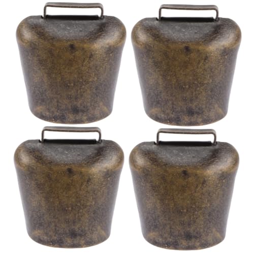 BCOATH 2sets Cattle Bells Galvanized Iron Harmony Chic Bells Livestock Supplies Ornaments Pet for Dogs 2pcs*2