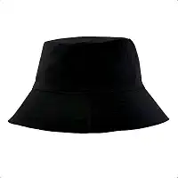 Chapéu Bucket Hat Unissex Feminino 100% Sarja (Preto)