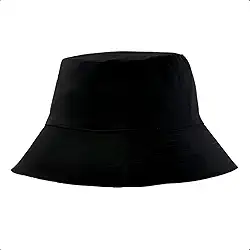 Chapéu Bucket Hat Unissex Feminino 100% Sarja (Preto)