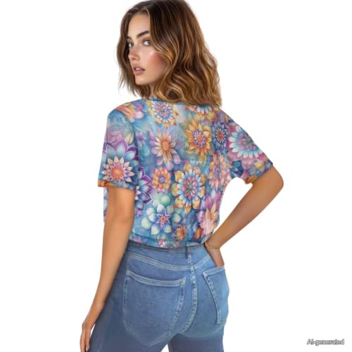Image of Womens Short Sleeve Cardigans Lightweight Summer Cardigan Trendy Bolero Shrug Cute Floral Cardigan Sheer Bolero