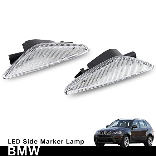 Intermitentes laterales LED para BMW X5 X6 X3 con lente transparente 3