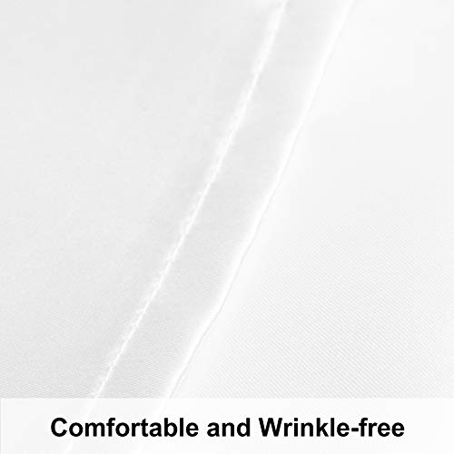 NTBAY Silk Satin Pillowcases - Satin Pillowcase for Hair and Skin, Pillow Cases 2 Pack with Envelope Closure, 50x75 cm, White - Image 3