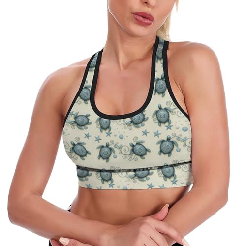 Image of Womens Comfortable Sports Bra Workout Tank Tops Racerback Fitness Gym Bra for Yoga Running