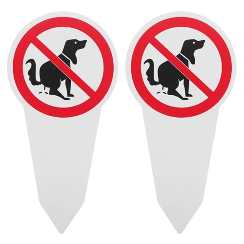 Kein Hundeklo Schild - 2 Stück 300x150mm UV-Beständig Kein Hundeklo Steckschild Groß, Schild Hunde Kacken Verboten für Garten, Wiese, Hof, Park, Wetterfestes Warnschild