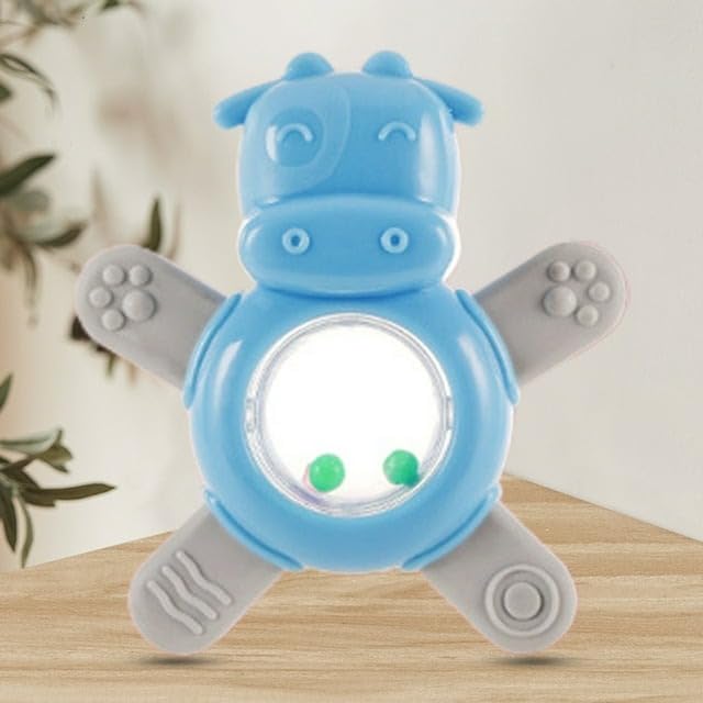 Image of Moppets Infant Animal Shape Silicone Bite Rattleteethers / Gum Massagers (Pack Of Any 2), Multicolor