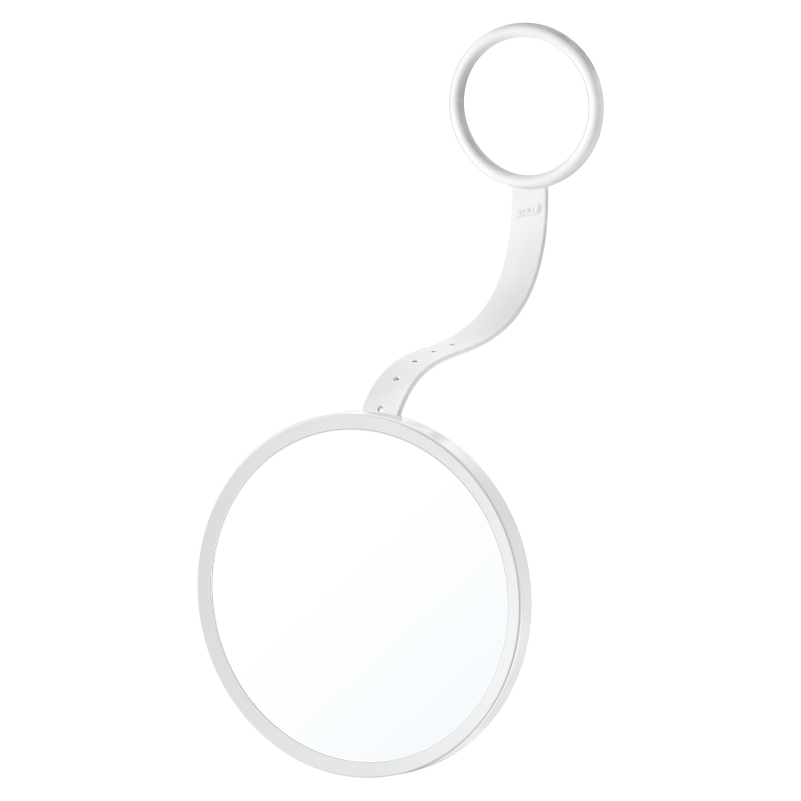 TAILI Shower Mirror Fogless for Shaving, Silicone Fog Free Hanging Mirror for Travel Camping, Shower Accessories, Bathroom Accessories,Shatterproof - Gifts for Men, Women,White